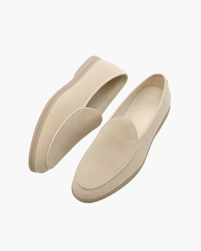Stirling Suede Loafers – Beige | Asterley Court