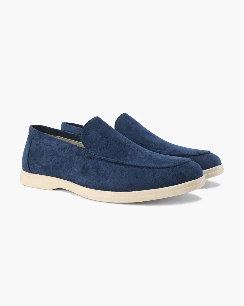 Suede Comfort Loafers – Marine Blue | Asterley Court