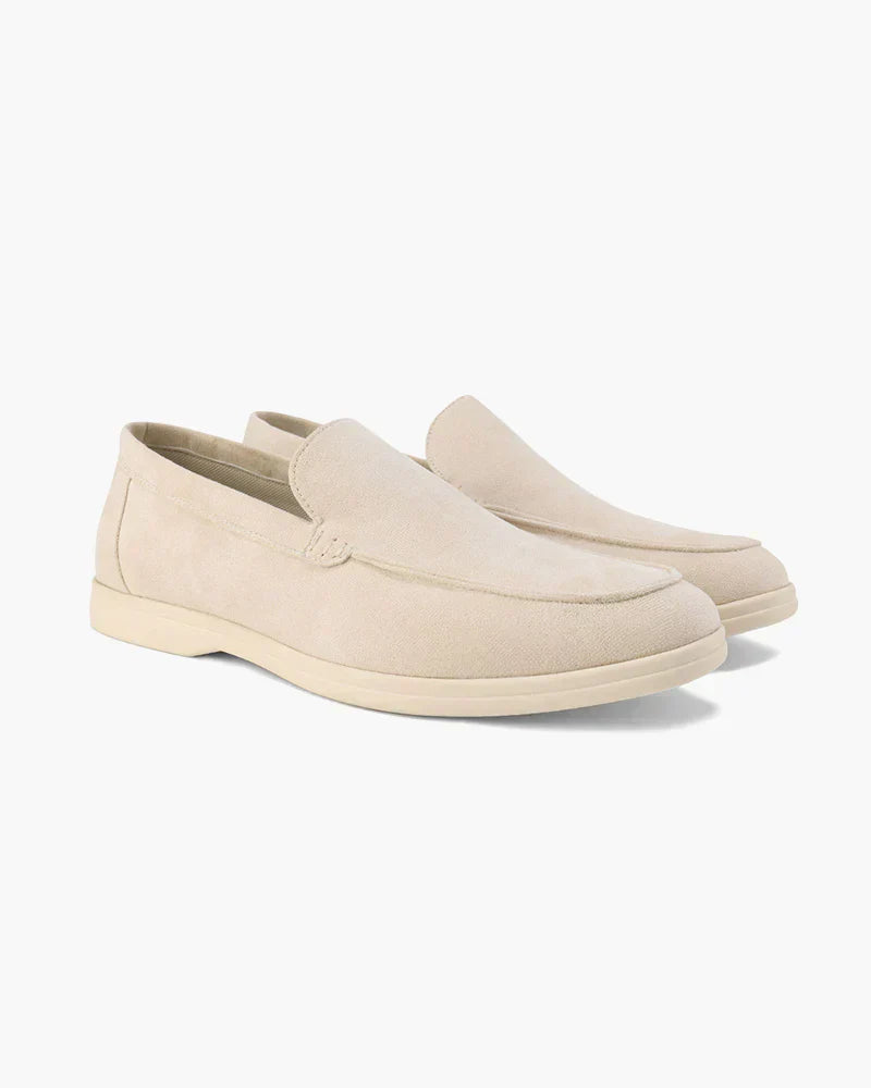 Suede Comfort Loafers – Beige | Asterley Court
