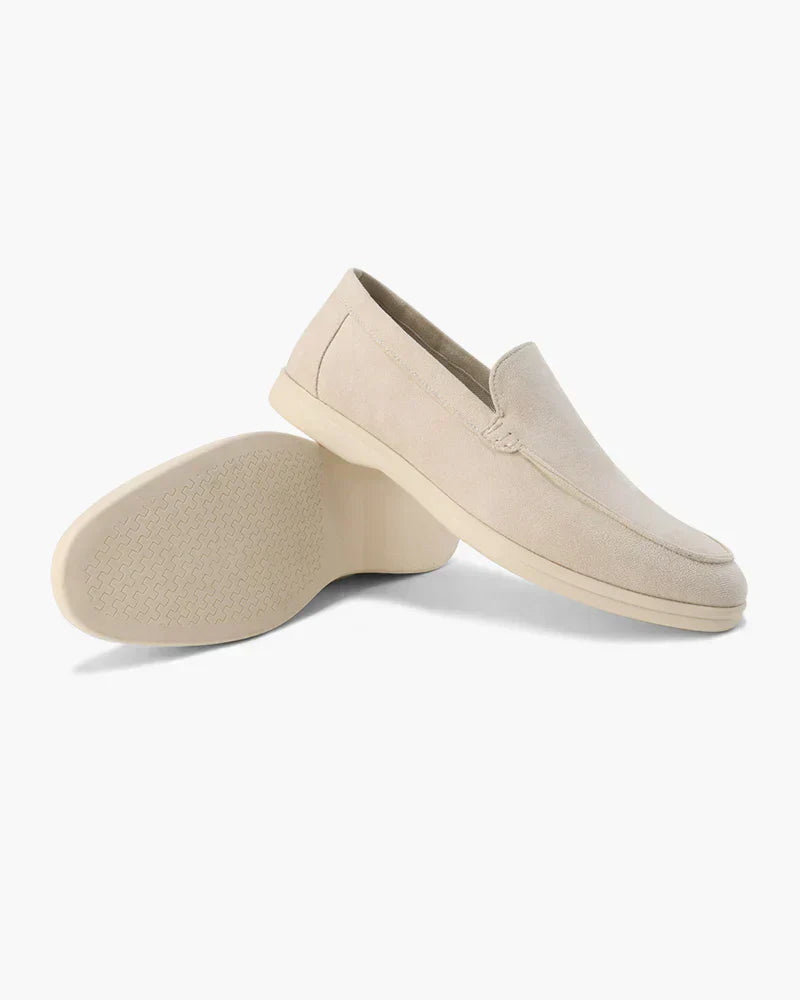 Suede Comfort Loafers – Beige | Asterley Court