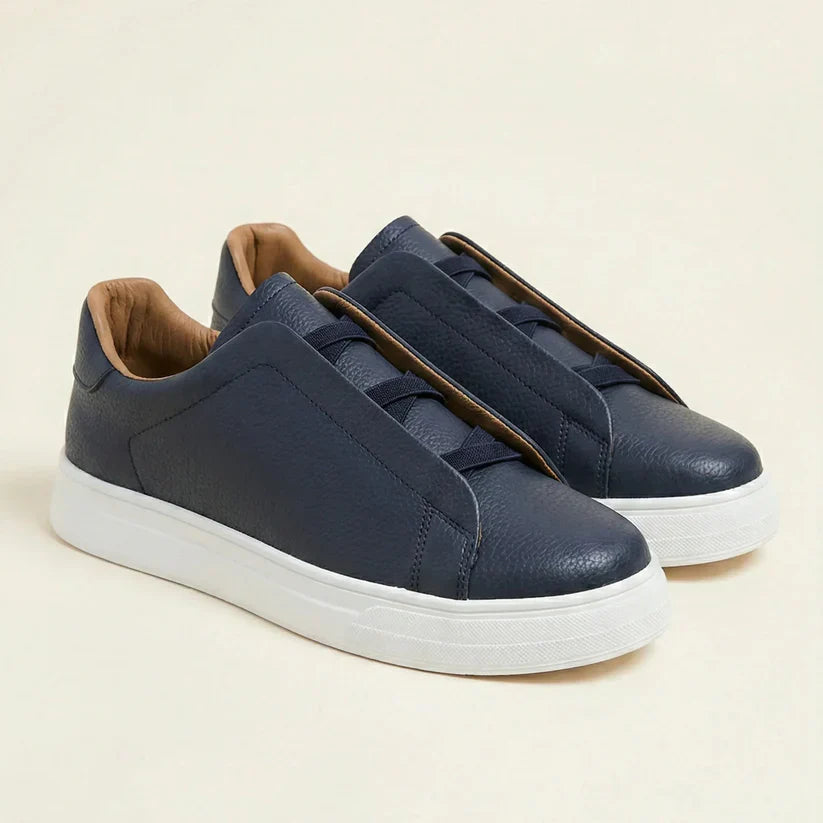 Ridgeway Leather Slip-On Sneakers - Blue