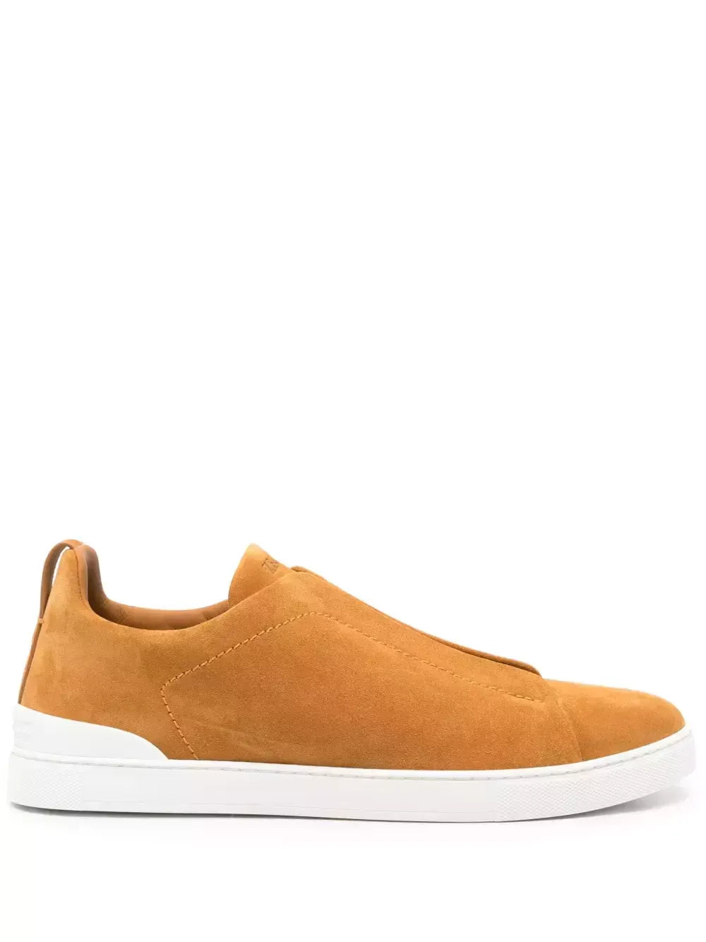 Triple Stitch Suede Sneakers – Mustard | Asterley Court