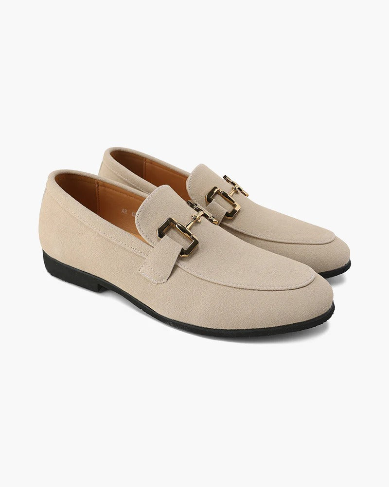 Suede Bit Loafers – Nude | Asterley Court