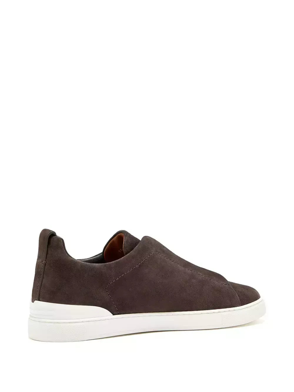 Triple Stitch Suede Sneakers – Dark Brown | Asterley Court
