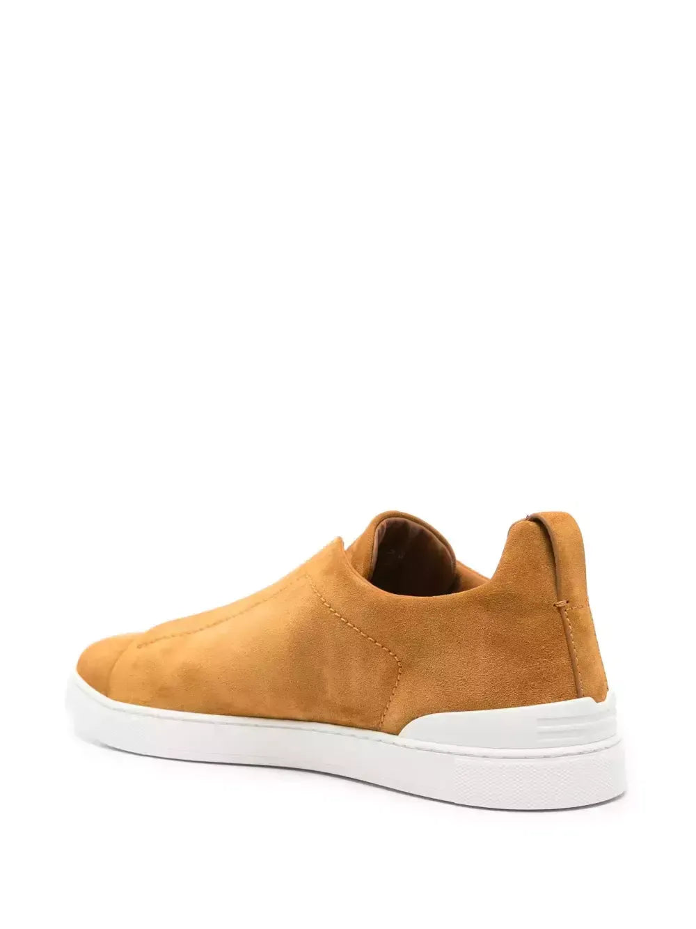 Triple Stitch Suede Sneakers – Mustard | Asterley Court