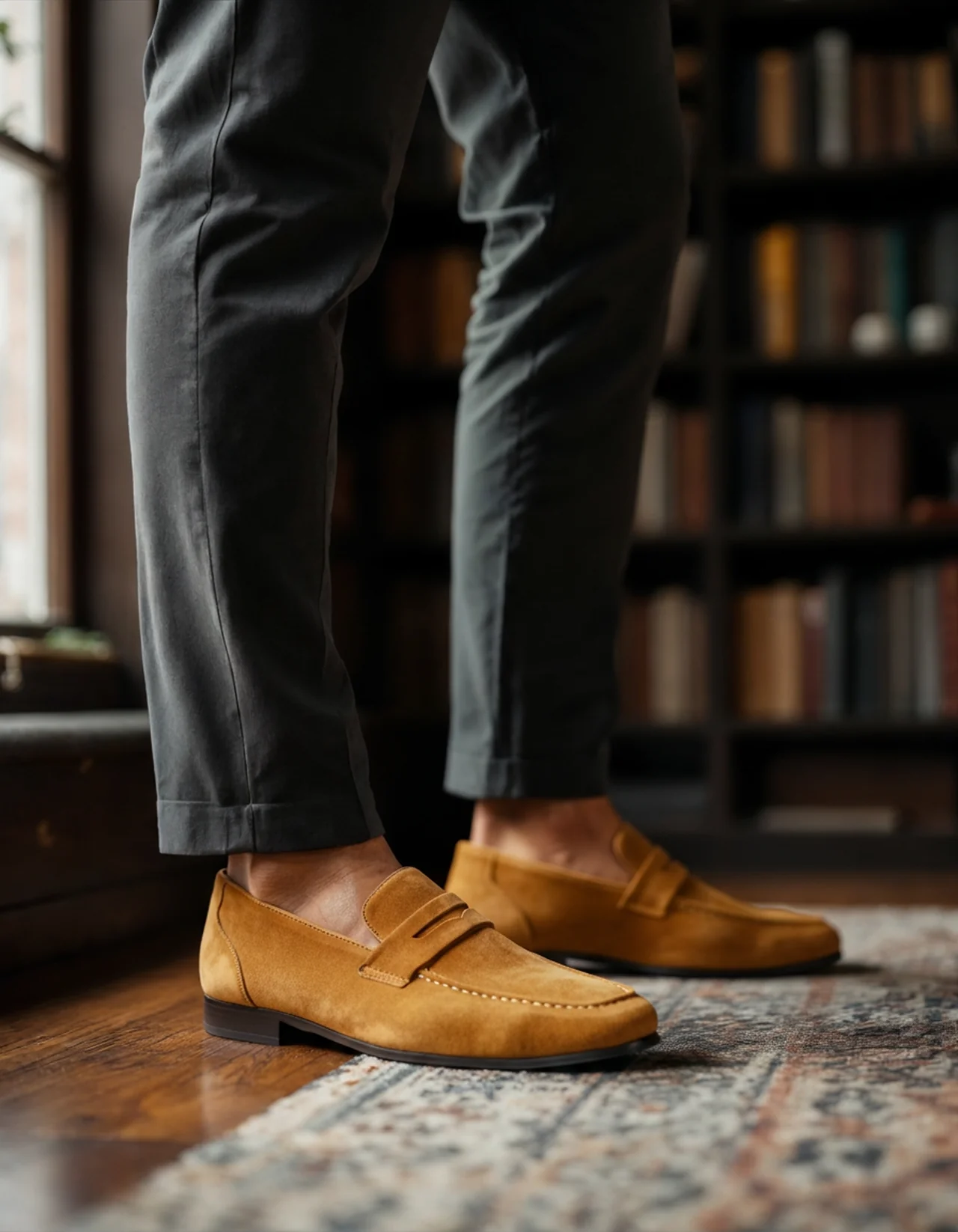 Suede Classic Loafers – Caramel | Asterley Court
