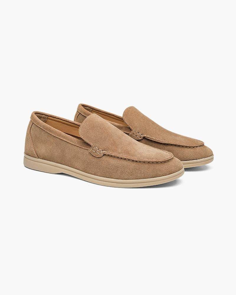 Suede Luxe Slip-Ons – Caramel | Asterley Court