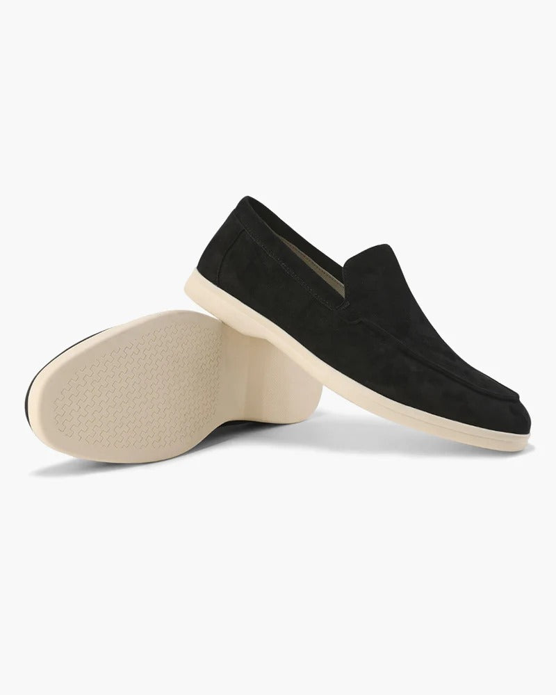 Suede Comfort Loafers – Black | Asterley Court