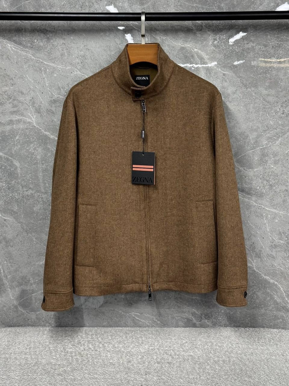 Tailored Wool Zip Jacket