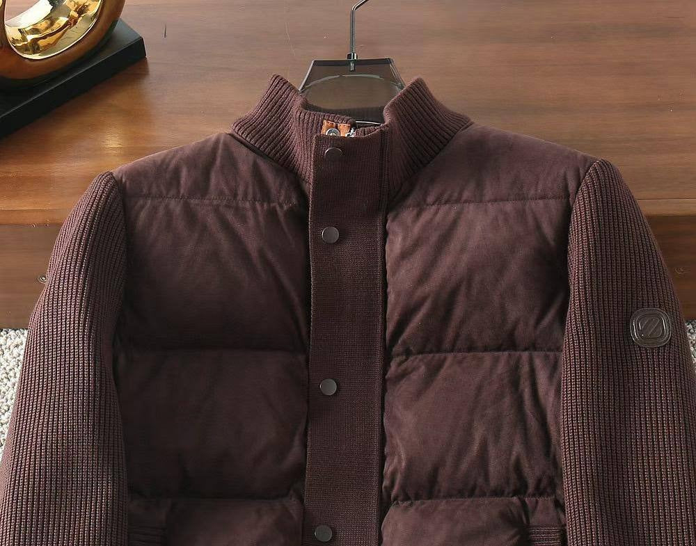 Quilted Knit Bomber Jacket – Espresso