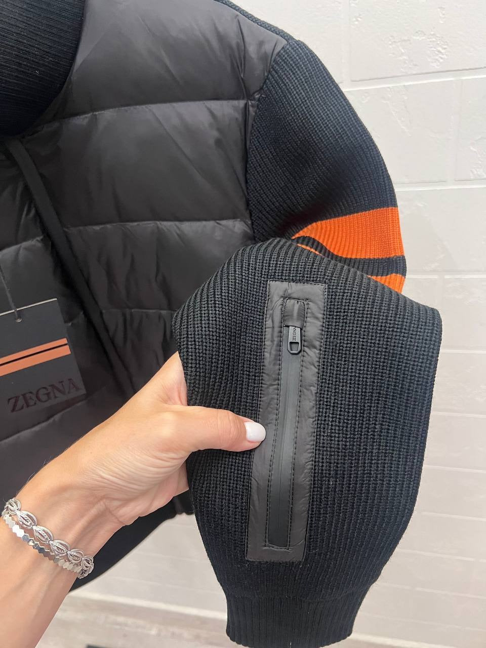 Quilted Zip Knit Jacket