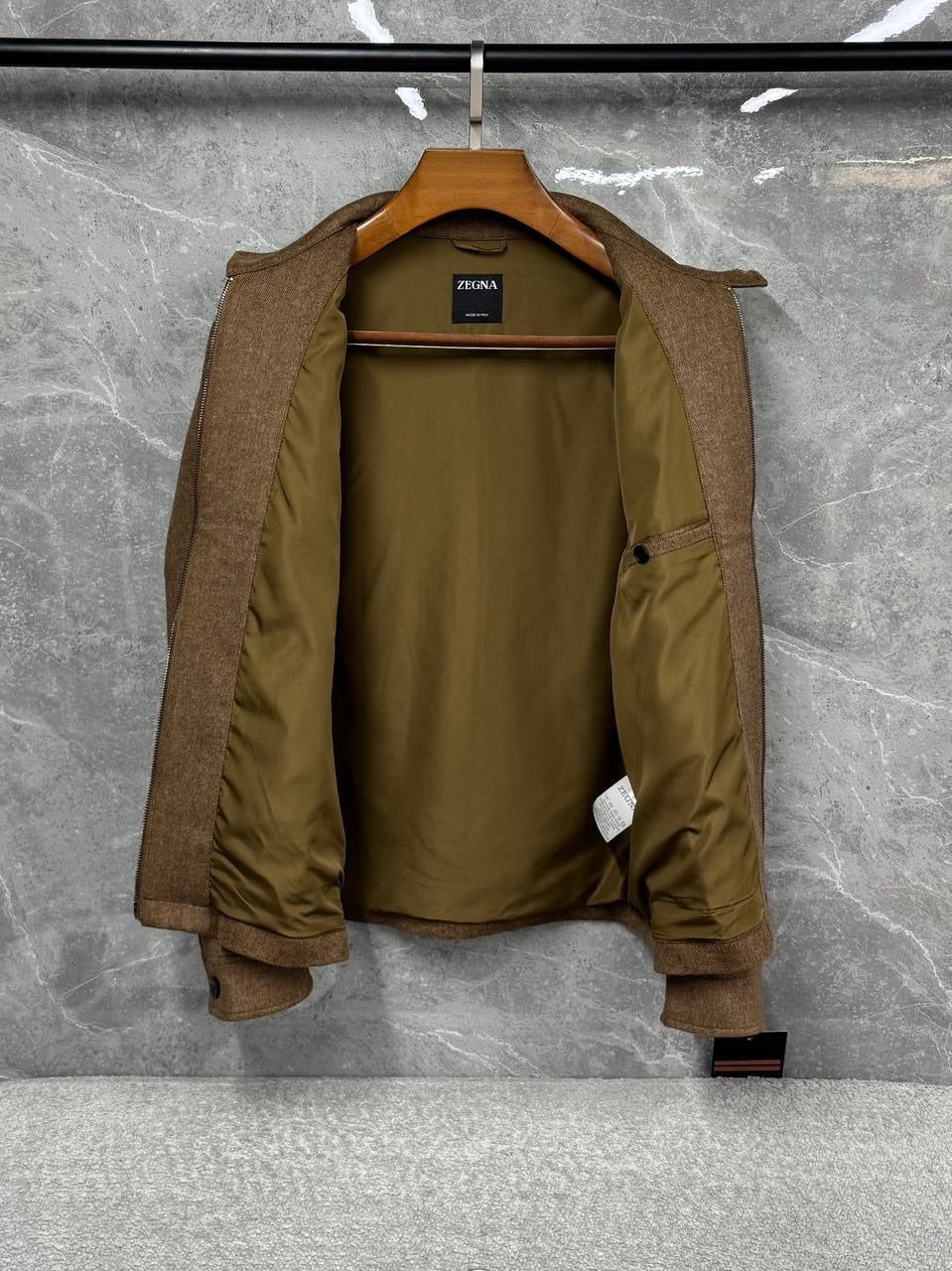 Tailored Wool Zip Jacket