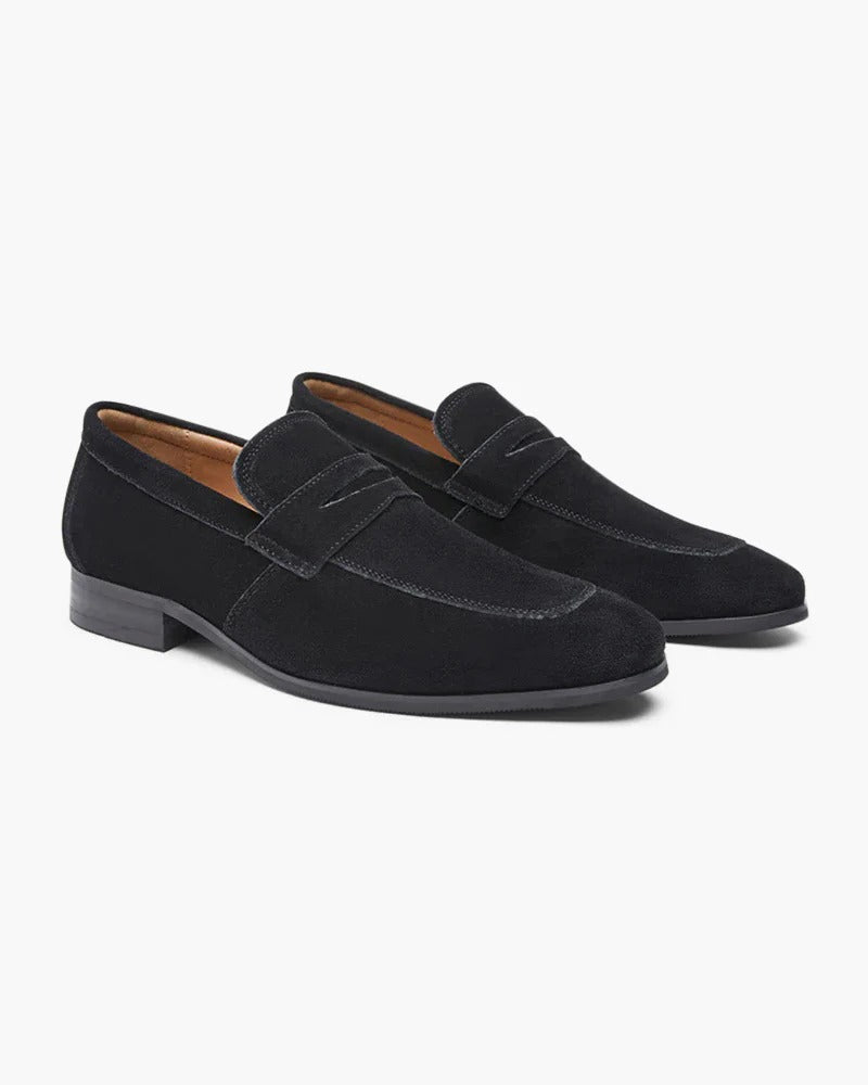 Suede Classic Loafers – Black | Asterley Court