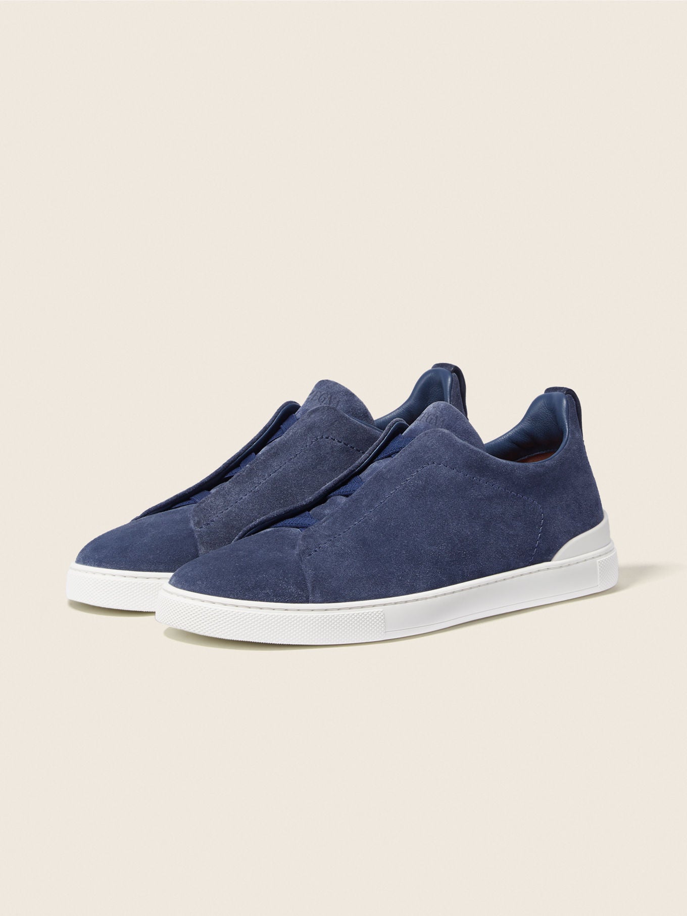 Triple Stitch Suede Slip-On Sneakers – Utility Blue | Asterley Court