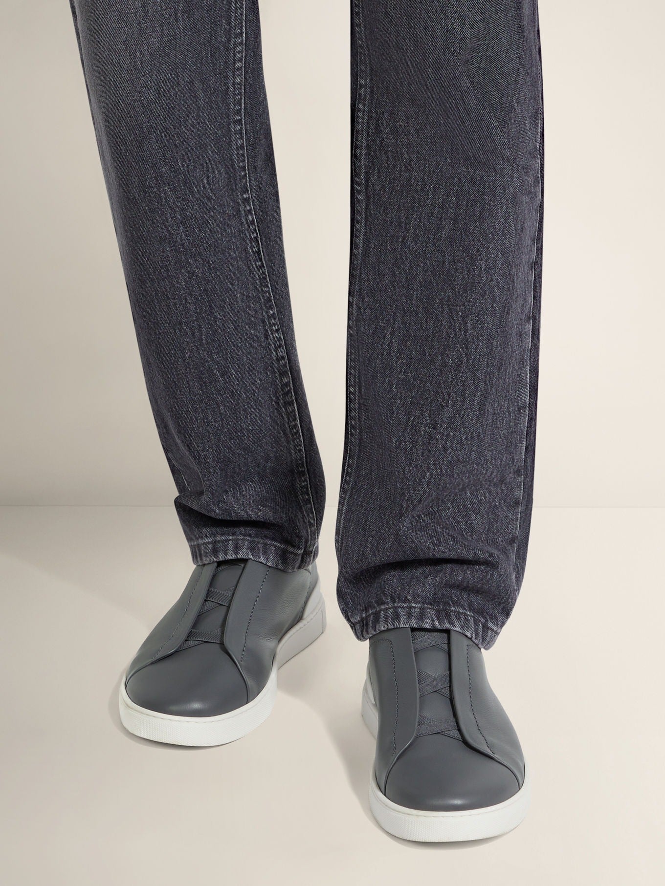 Triple Stitch SECONDSKIN Slip-On Sneakers – Dark Grey | Asterley Court