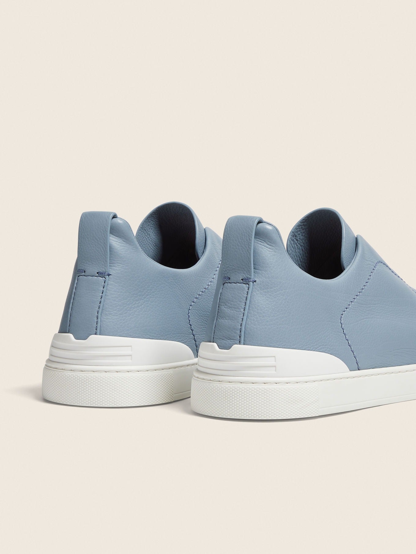 Triple Stitch SECONDSKIN Slip-On Sneakers – Light Blue | Asterley Court