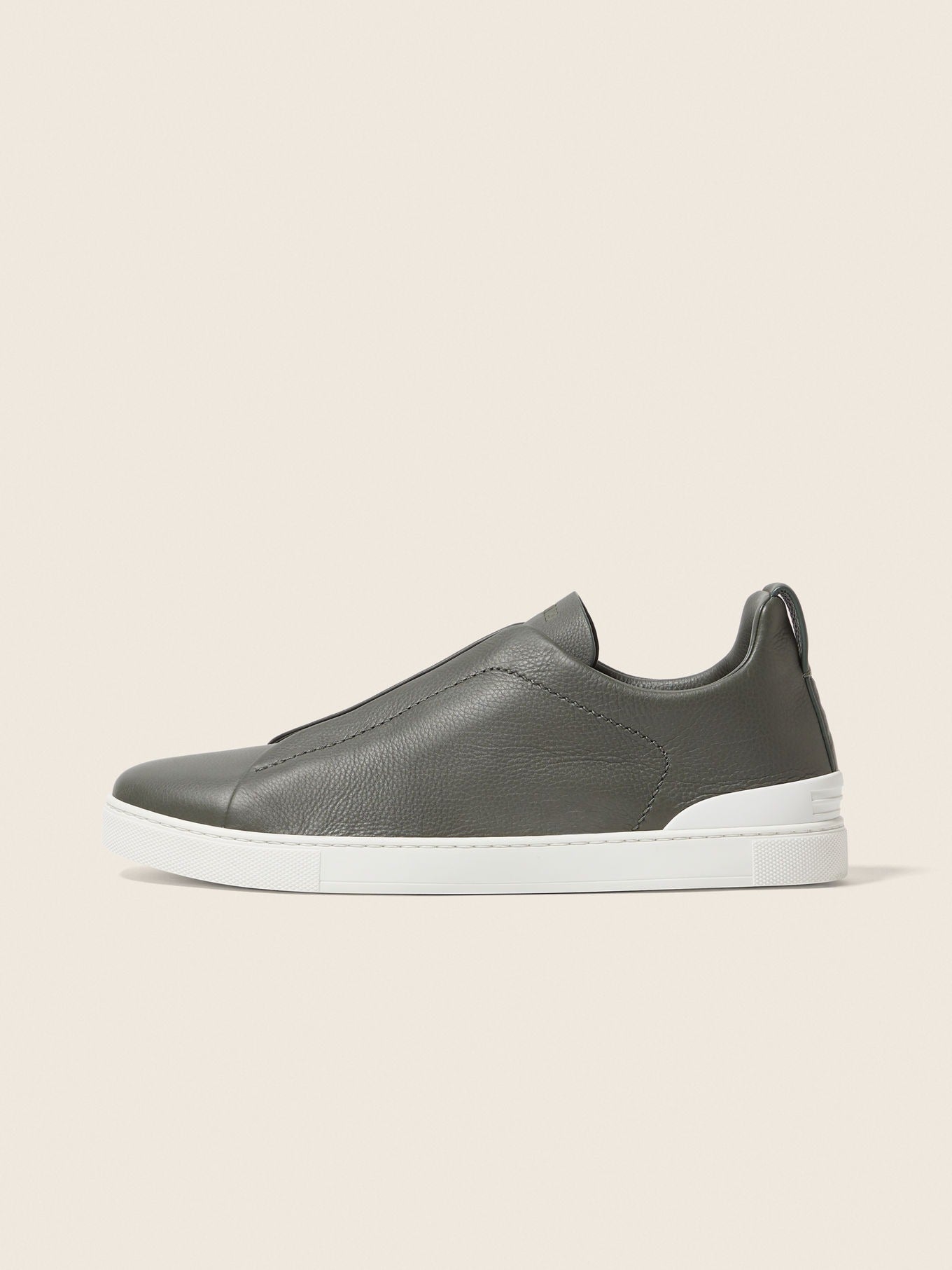 Triple Stitch SECONDSKIN Slip-On Sneakers – Olive Green | Asterley Court