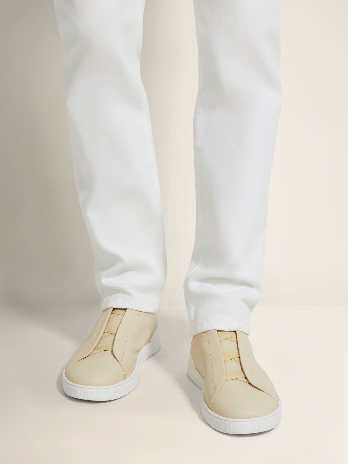 Triple Stitch SECONDSKIN Slip-On Sneakers – Pastel Yellow | Asterley Court