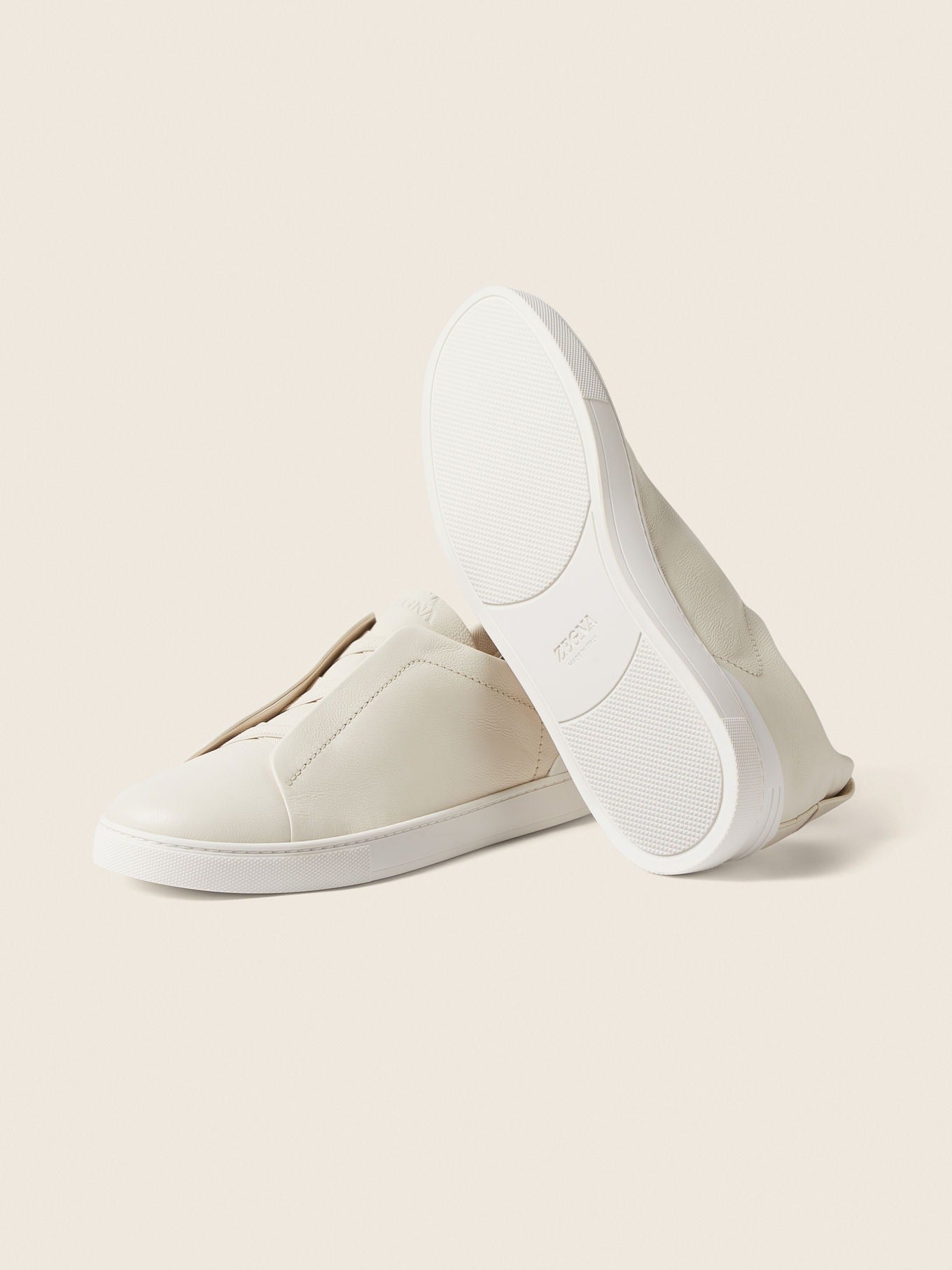 Triple Stitch SECONDSKIN Slip-On Sneakers – White | Asterley Court