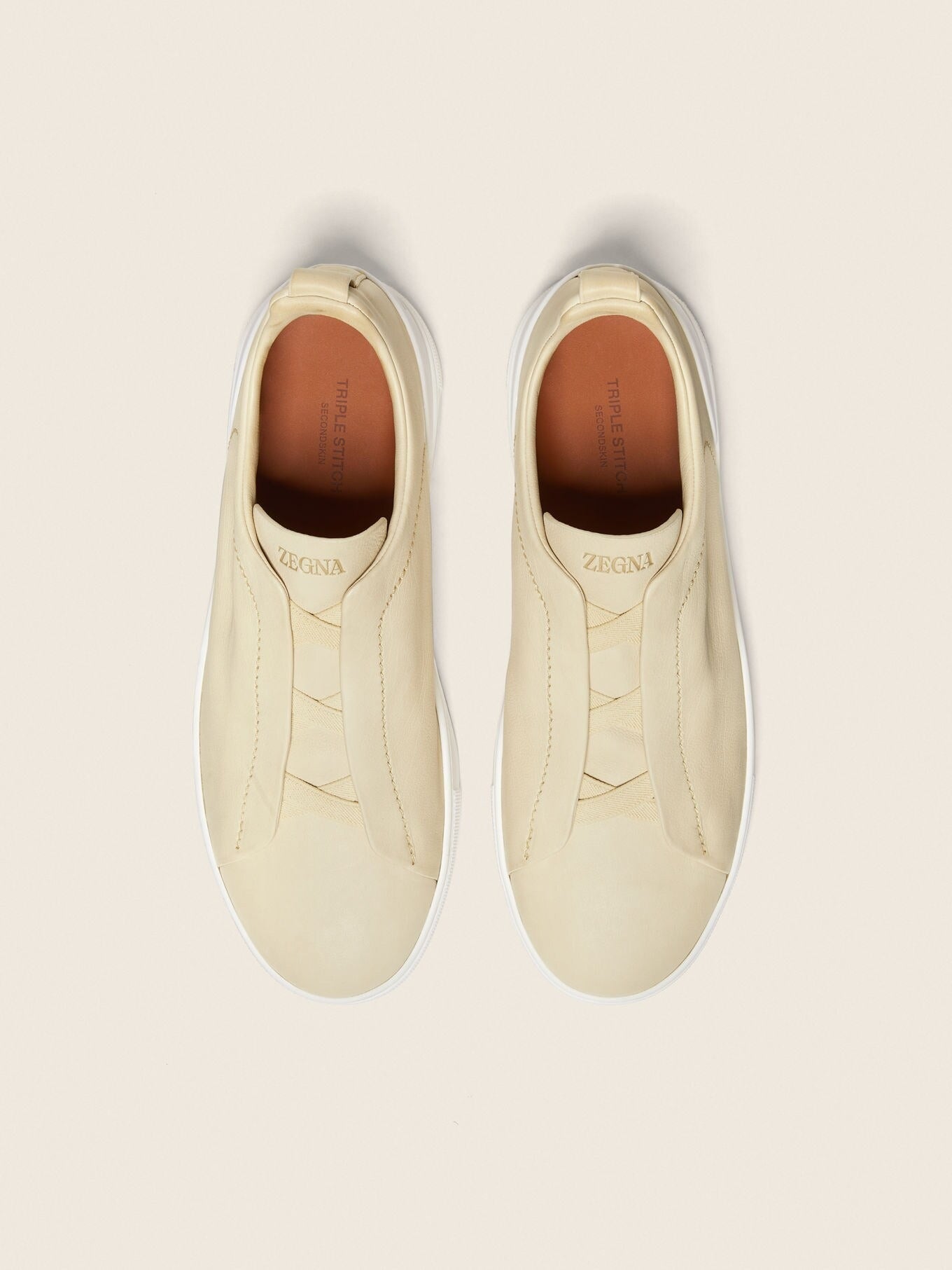 Triple Stitch SECONDSKIN Slip-On Sneakers – Pastel Yellow | Asterley Court