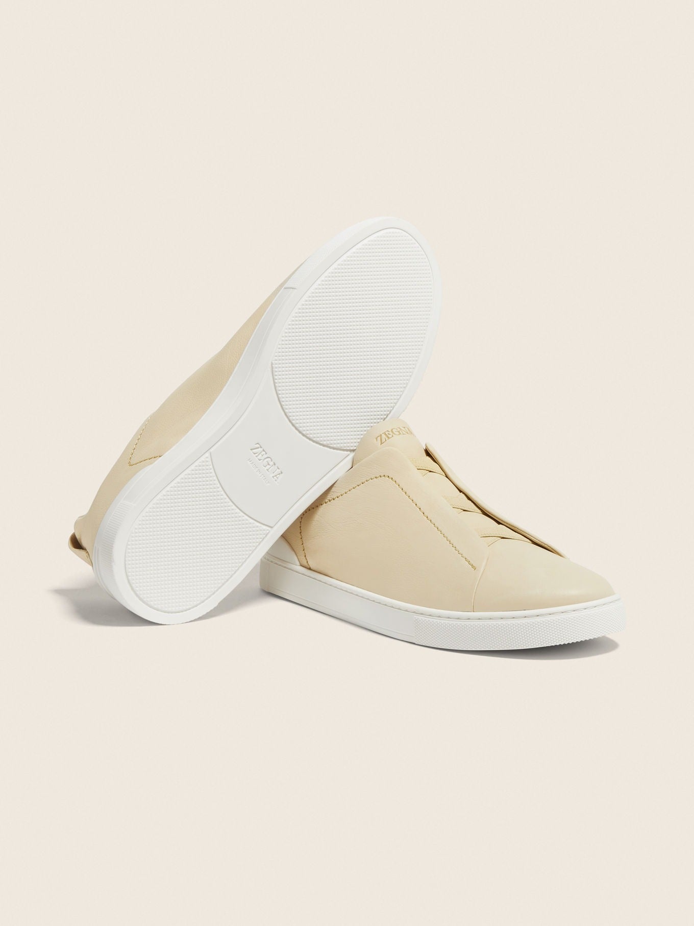 Triple Stitch SECONDSKIN Slip-On Sneakers – Pastel Yellow | Asterley Court