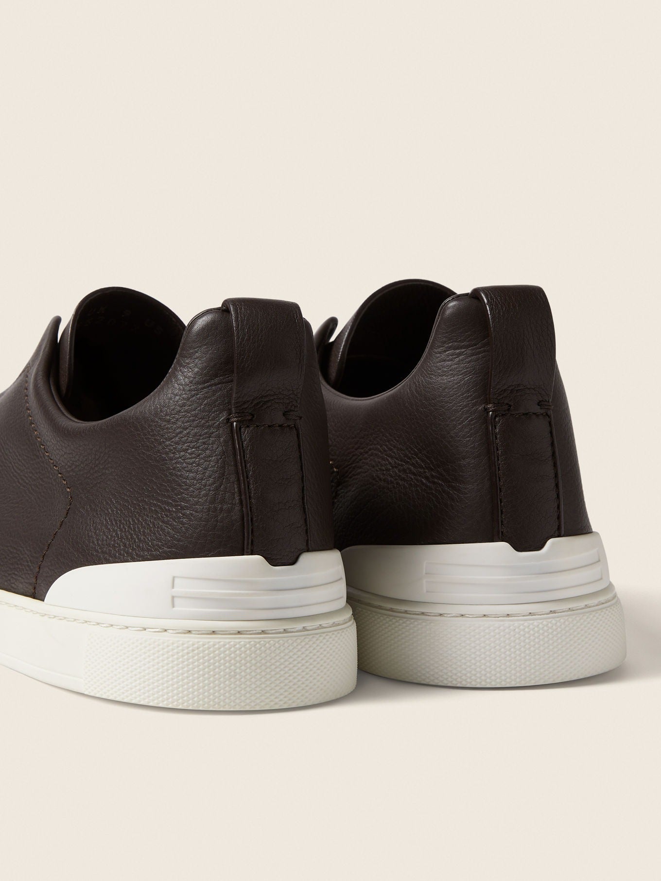 Triple Stitch SECONDSKIN Slip-On Sneakers – Dark Brown | Asterley Court