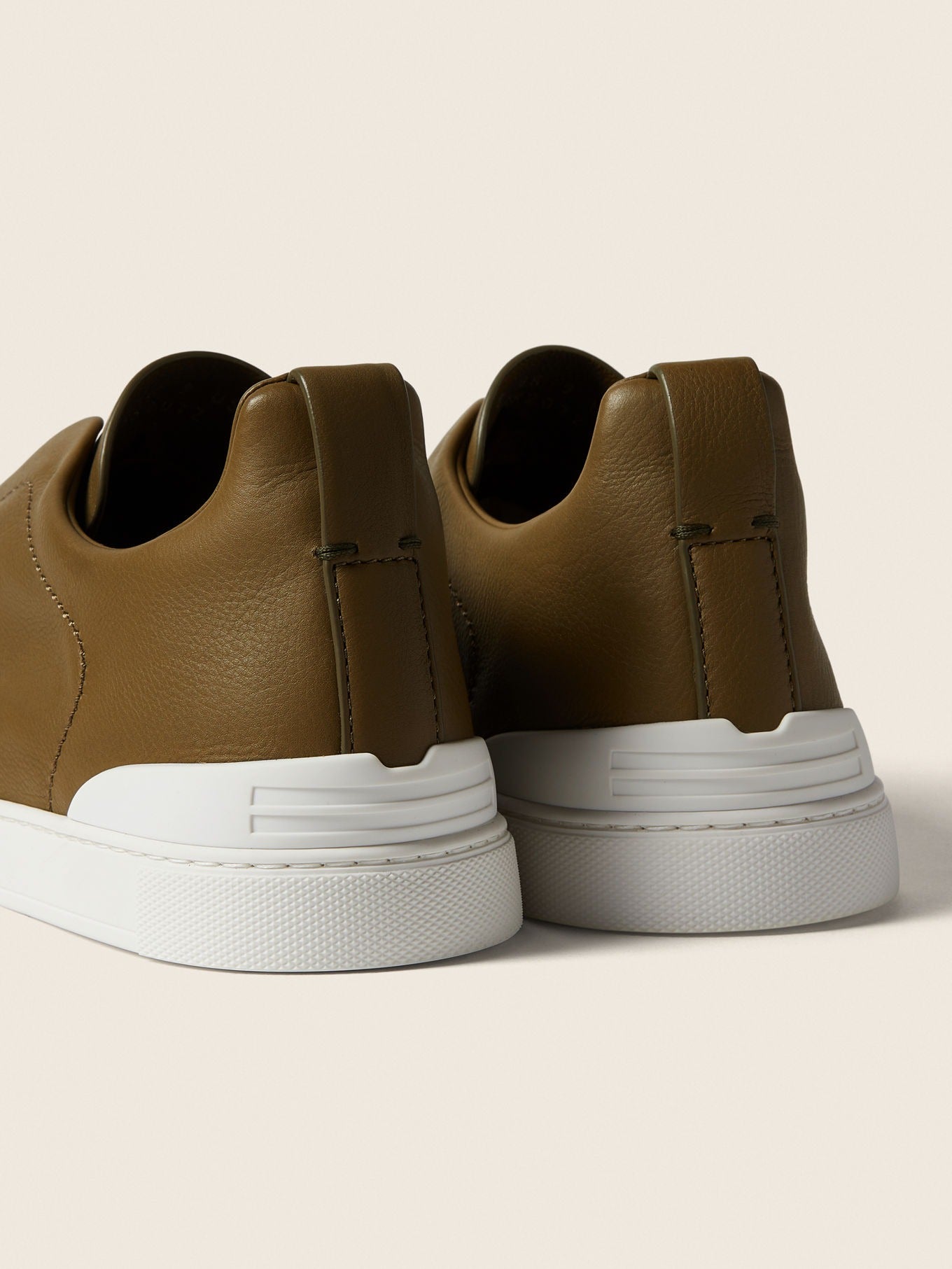 Triple Stitch SECONDSKIN Slip-On Sneakers – Military Green | Asterley Court