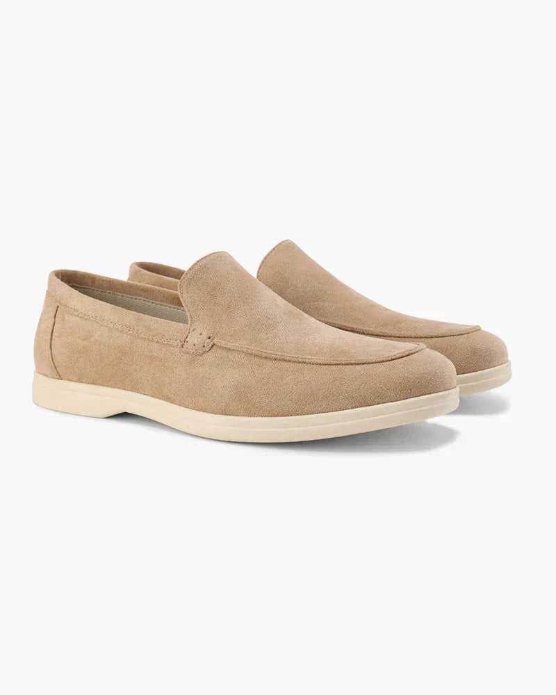 Suede Comfort Loafers – Light Brown | Asterley Court