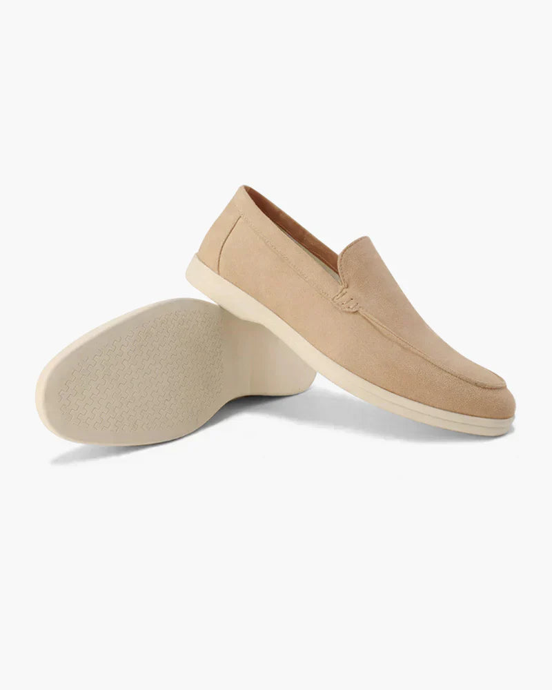 Suede Comfort Loafers – Light Brown | Asterley Court