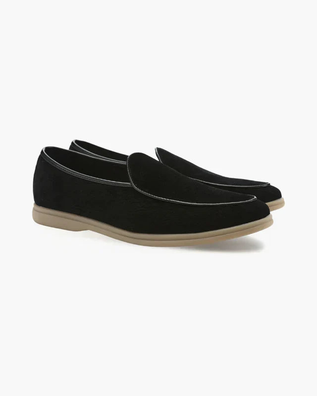 Stirling Suede Loafers – Black | Asterley Court