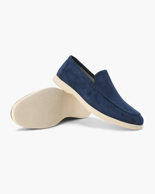 Suede Comfort Loafers – Marine Blue | Asterley Court