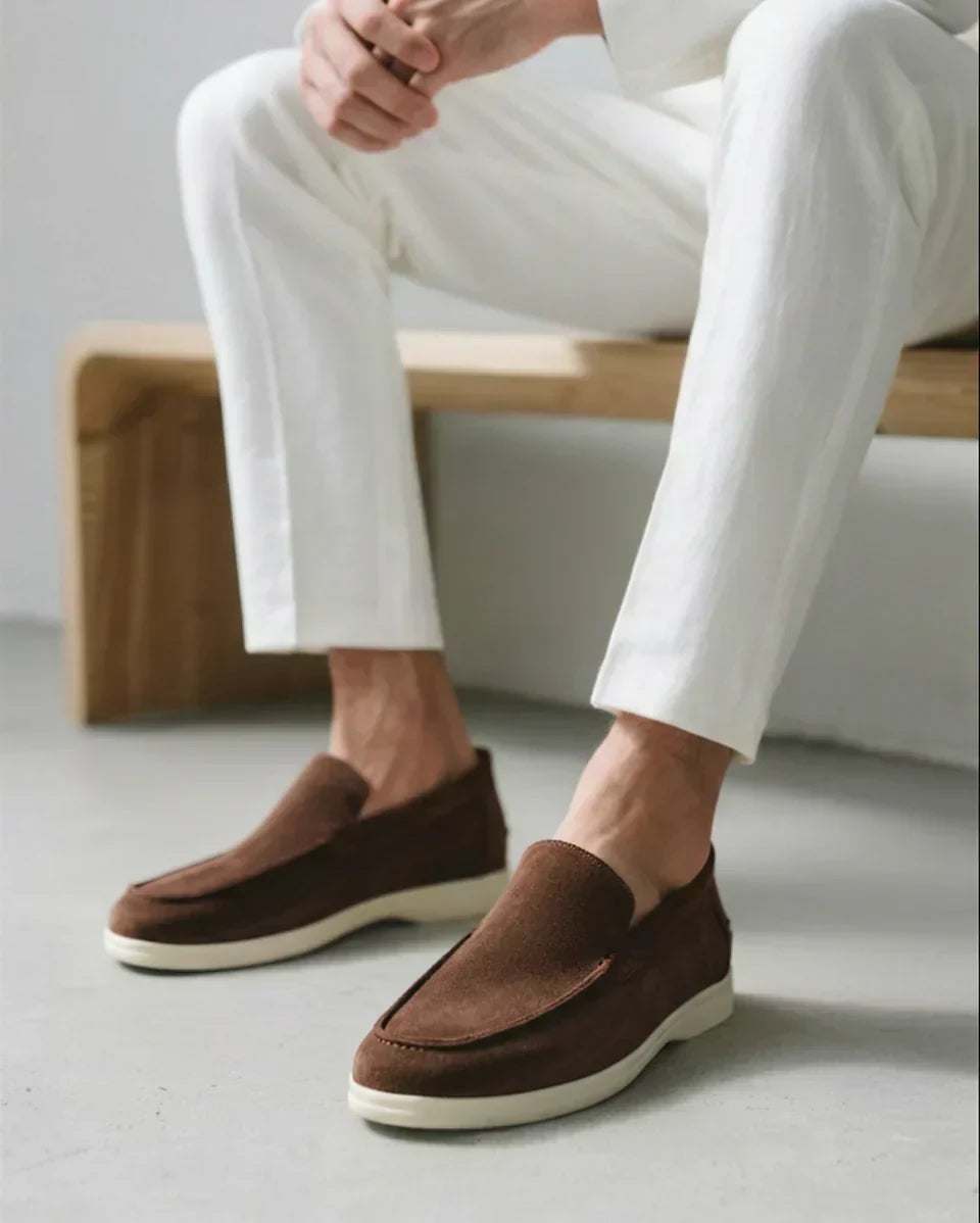 Suede Comfort Loafers – Chocolate | Asterley Court