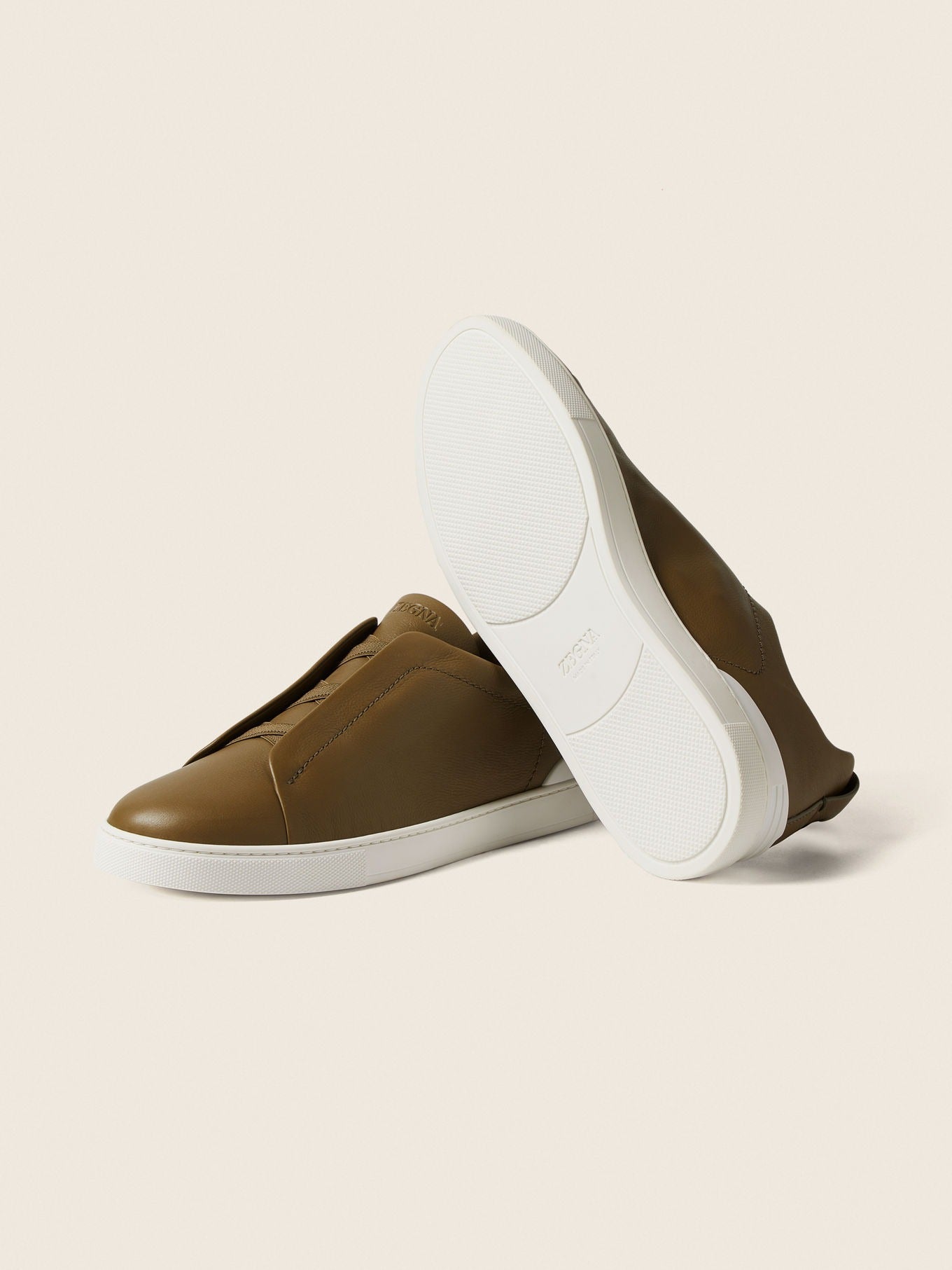 Triple Stitch SECONDSKIN Slip-On Sneakers – Military Green | Asterley Court