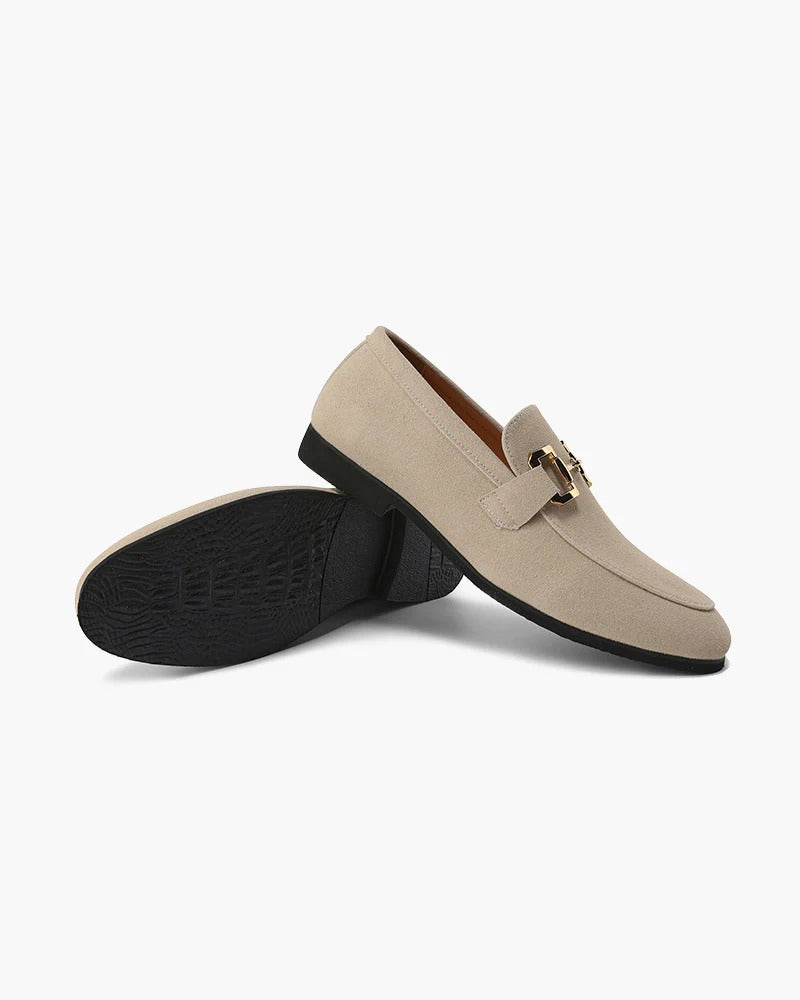 Suede Bit Loafers – Nude | Asterley Court