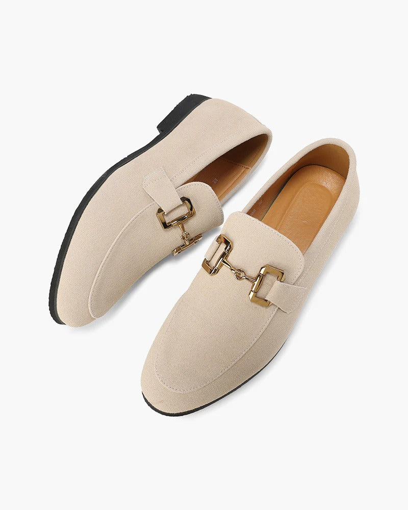 Suede Bit Loafers – Nude | Asterley Court