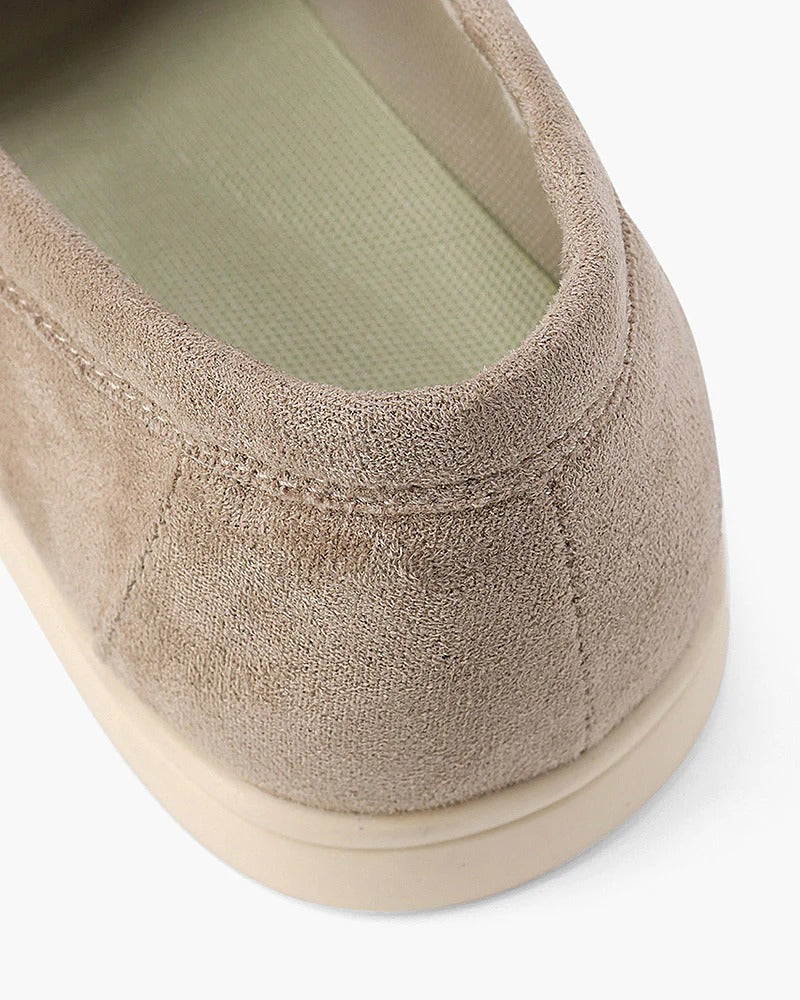 Suede Comfort Loafers – Taupe | Asterley Court