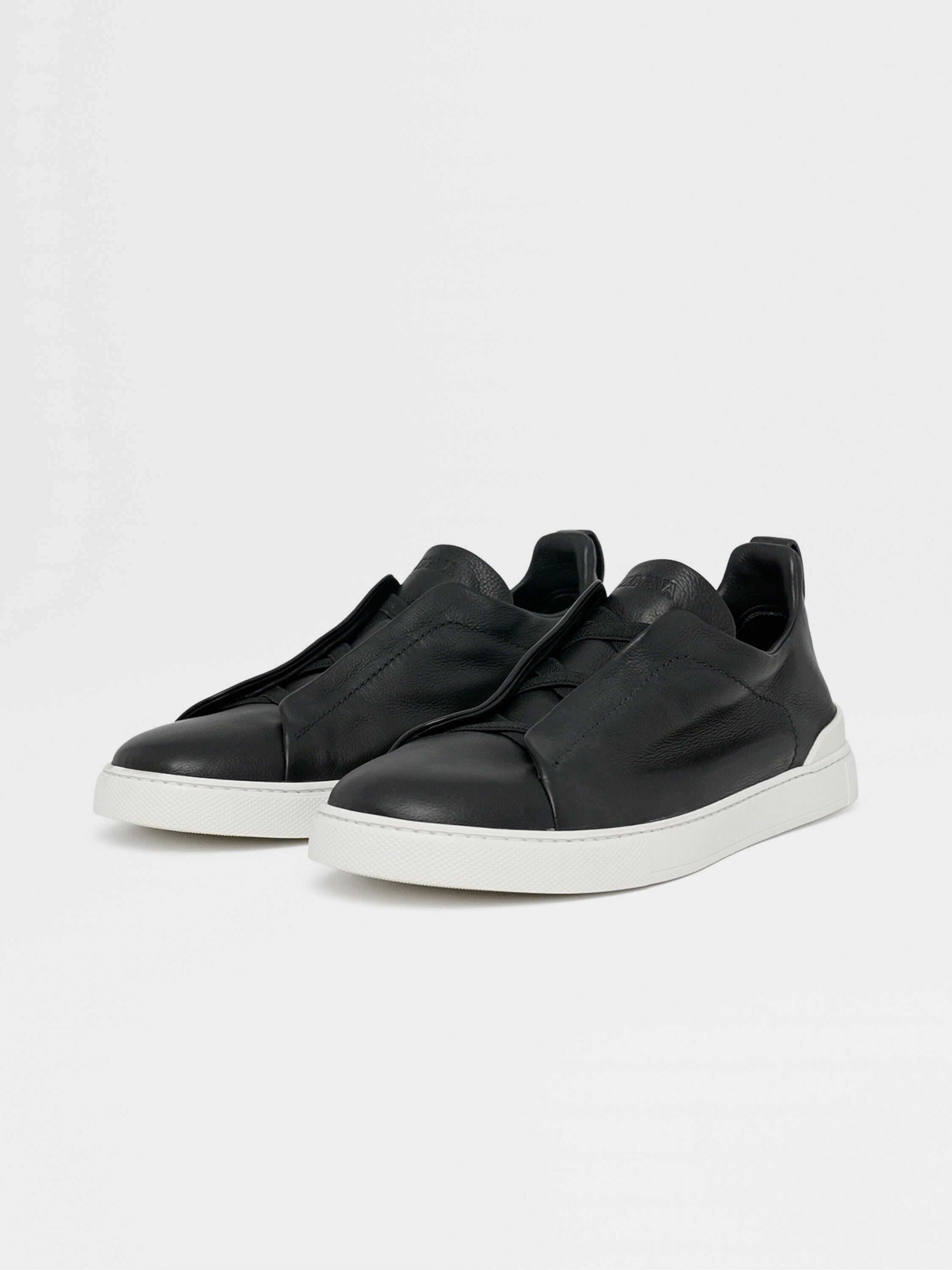 Triple Stitch SECONDSKIN Slip-On Sneakers – Black | Asterley Court