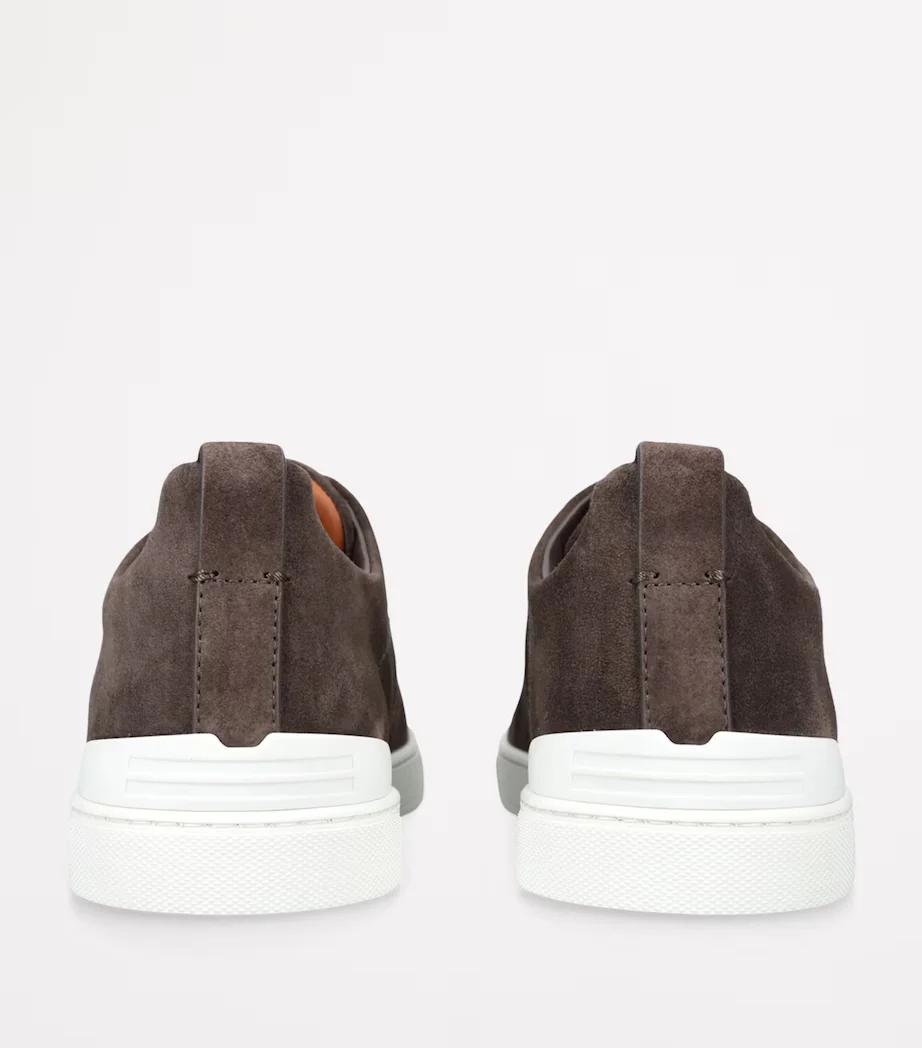 Triple Stitch Suede Sneakers – Dark Grey | Asterley Court