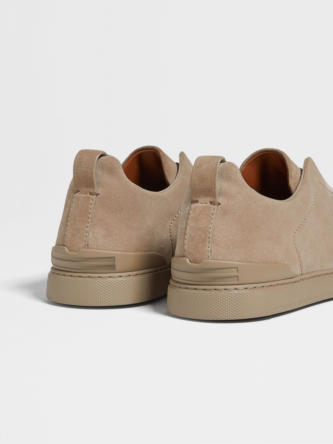Triple Stitch Suede Slip-On Sneakers – Light Beige | Asterley Court