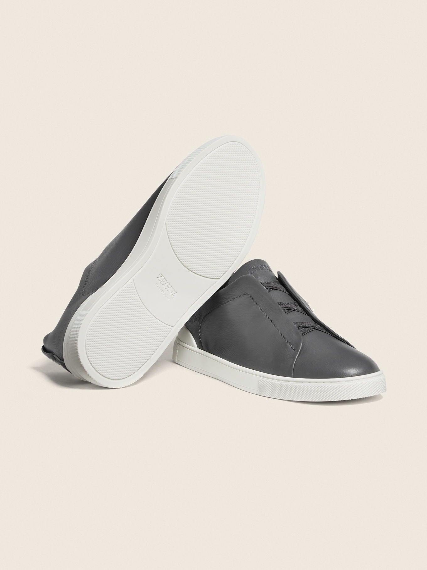 Triple Stitch SECONDSKIN Slip-On Sneakers – Dark Grey | Asterley Court