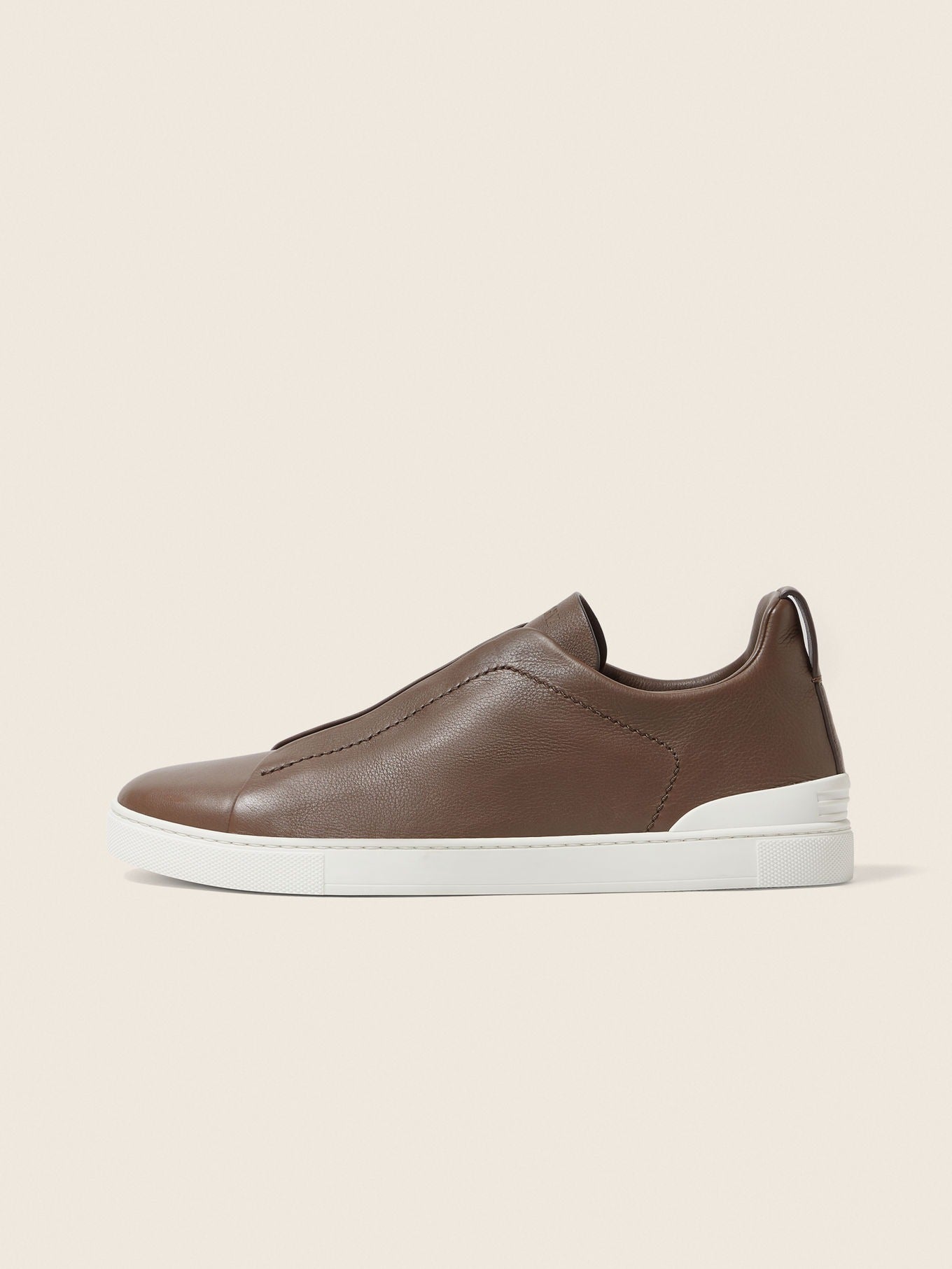 Triple Stitch SECONDSKIN Slip-On Sneakers – Brown | Asterley Court