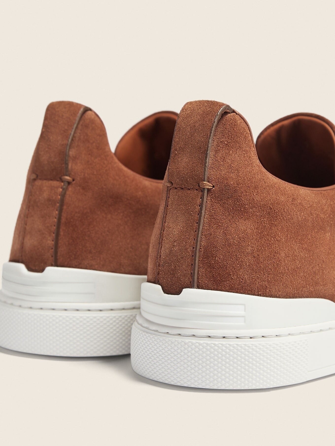 Triple Stitch Suede Slip-On Sneakers – Tobacco | Asterley Court