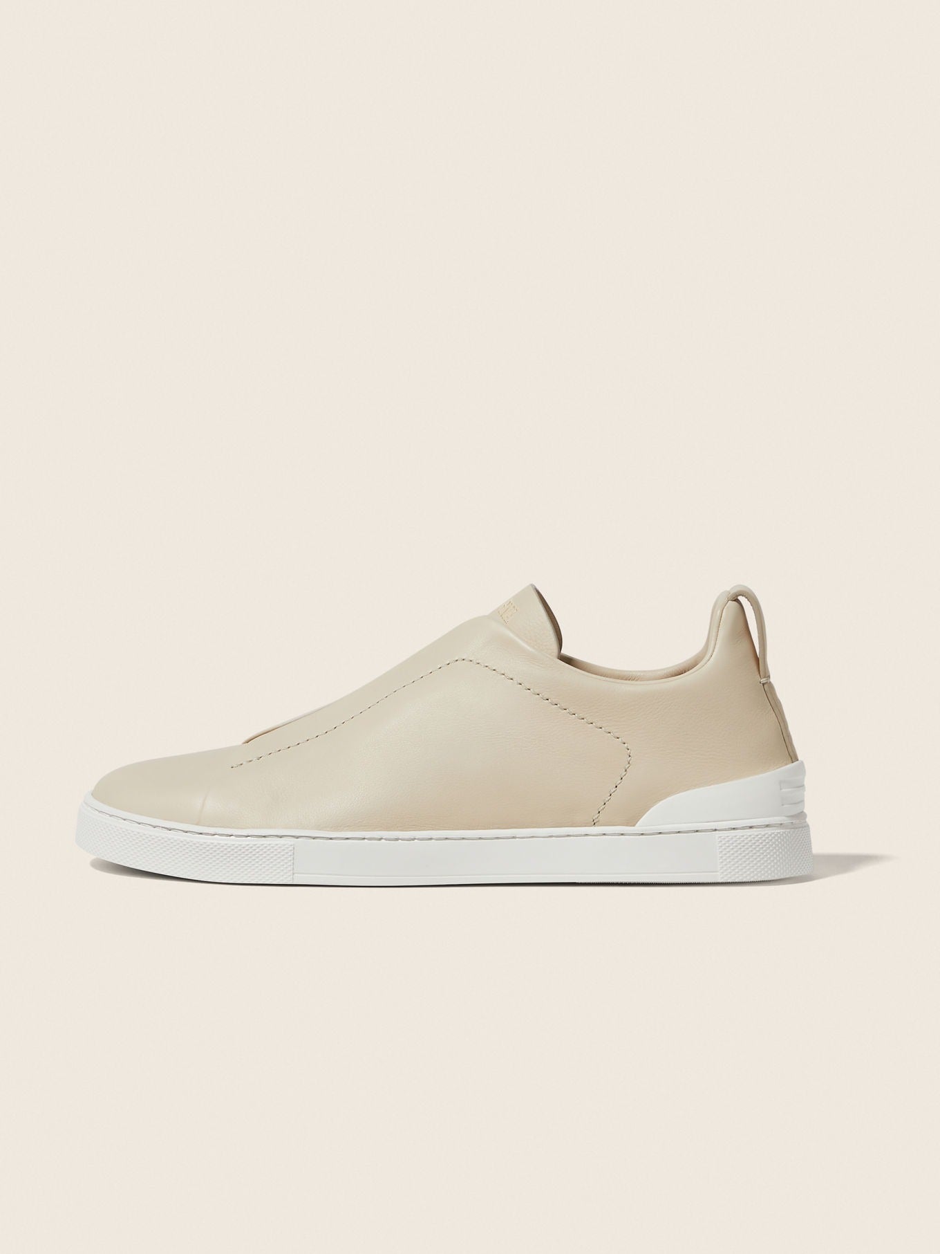 Triple Stitch SECONDSKIN Slip-On Sneakers – Light Beige | Asterley Court