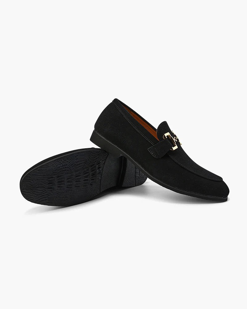 Suede Bit Loafers – Black | Asterley Court