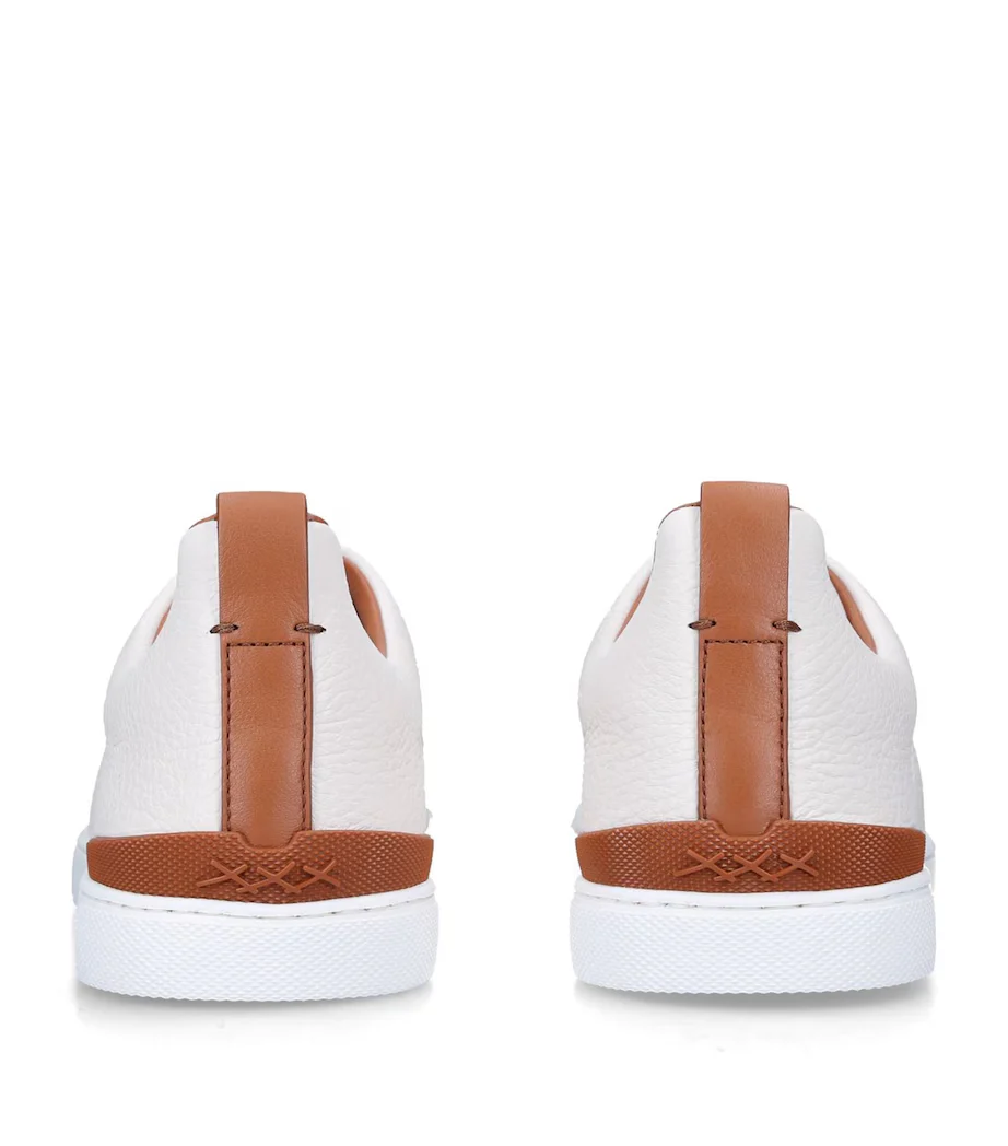 Triple Stitch Leather Sneakers | Asterley Court
